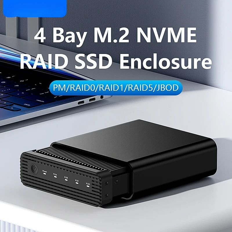 External Ssd - علبة خارجية من الألومنيوم لـ 4