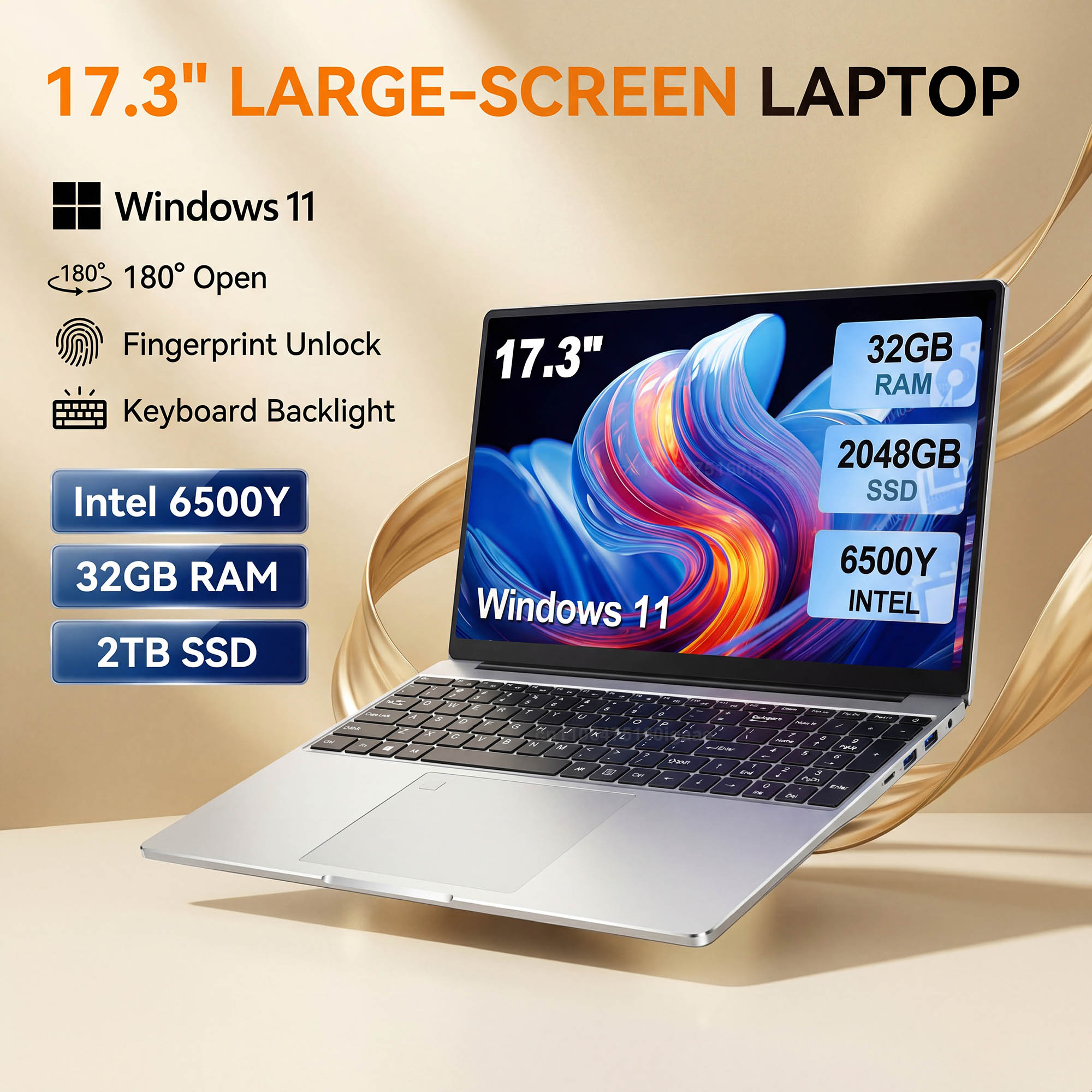 Ssd 2Tb - كمبيوتر محمول جديد بشاشة كبيرة 17.3