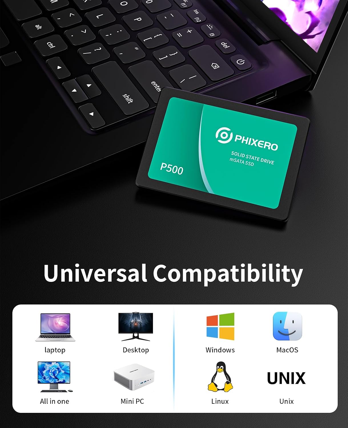 قرص تخزين صلب PHIXERO SSD SATA - مراجعة Ssd 500Gb وسعره