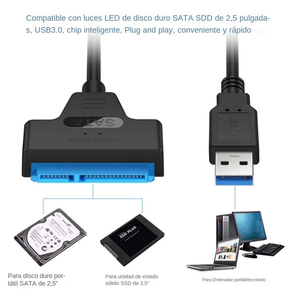 كابل USB 3.0 SATA 3 بطول 30 سم - مراجعة Sata Ssd وسعره